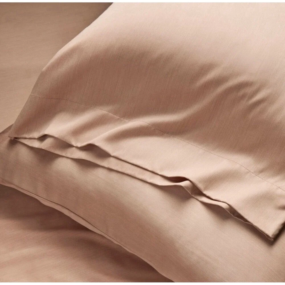 Queen 400 Thread Count Percale Sheet Set Light Adobe Clay - Casaluna NEW